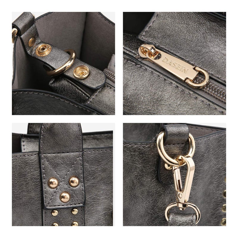 Dasein Purses Handbags for Women Tote Wallet Set Top Handle Satchel Shoulder Hobo Bag 3pcs - Image 4